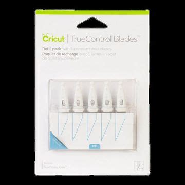 Cricut TrueControl Knife Replacement Blades (x5); Handle sold separately; For TrueControl Knife™ only (sold separately); No-touch experience makes changing blades easy; Premium steel blades for effortless cuts